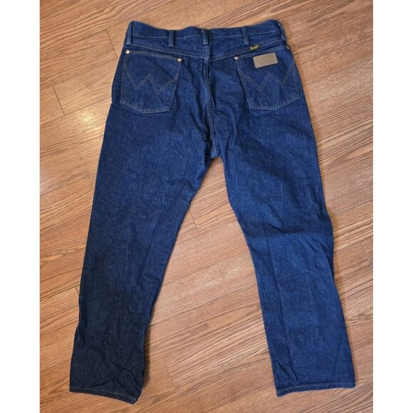 Wrangler Jeans Mens (38x30) 36x30 Dark Wash High Rise Cowboy Cut Rodeo Western - Picture 8 of 10